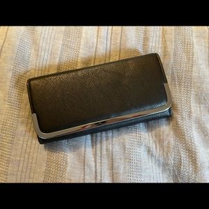 Metallic charcoal wallet